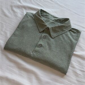 Men's Green Athletic Polo Shirt - M/L